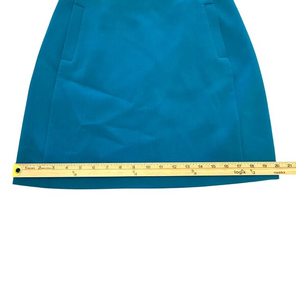 Banana Republic Womens Blue Pencil Skirt Size 6 Rear Zip Polyester/Spandex Blend - Picture 8 of 12